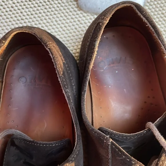 Orvis suede oxfords. Sz 11 men’s. Chocolate brown. Leather upper - Picture 4 of 8